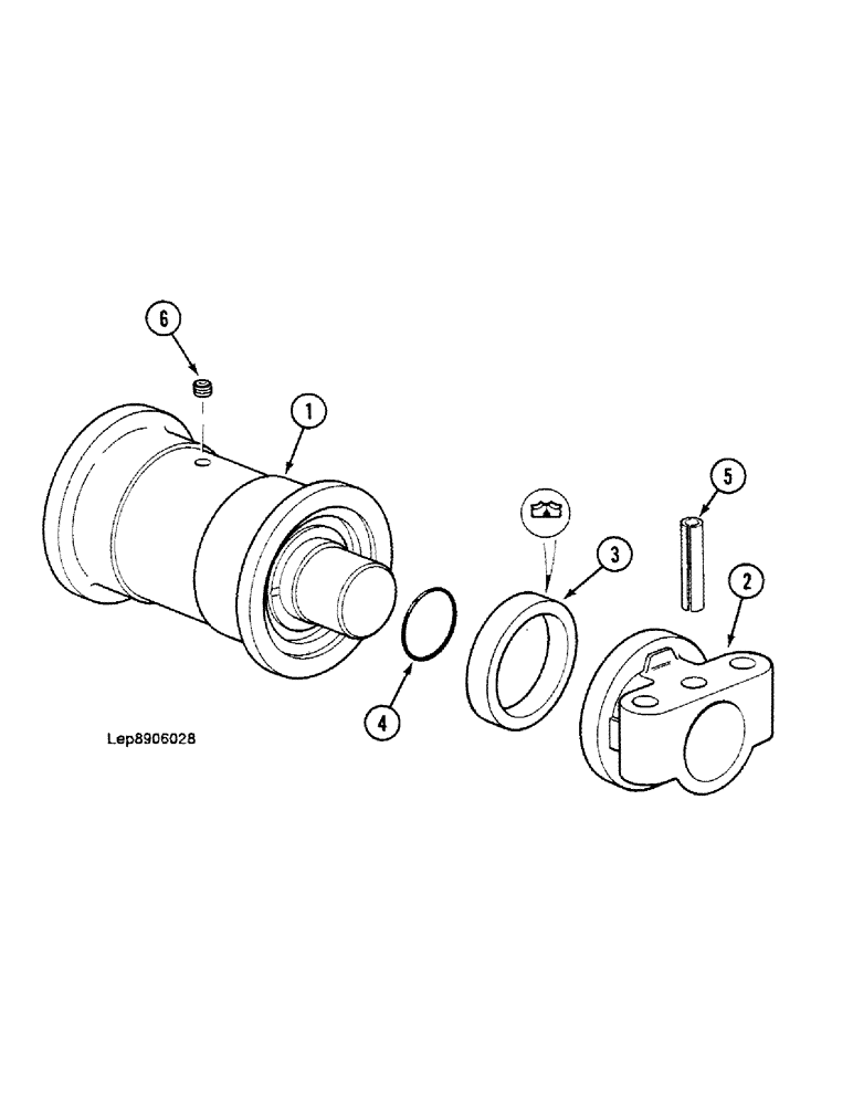 Схема запчастей Case 688C - (5-20) - ROLLER LOWER D4R (04) - UNDERCARRIAGE