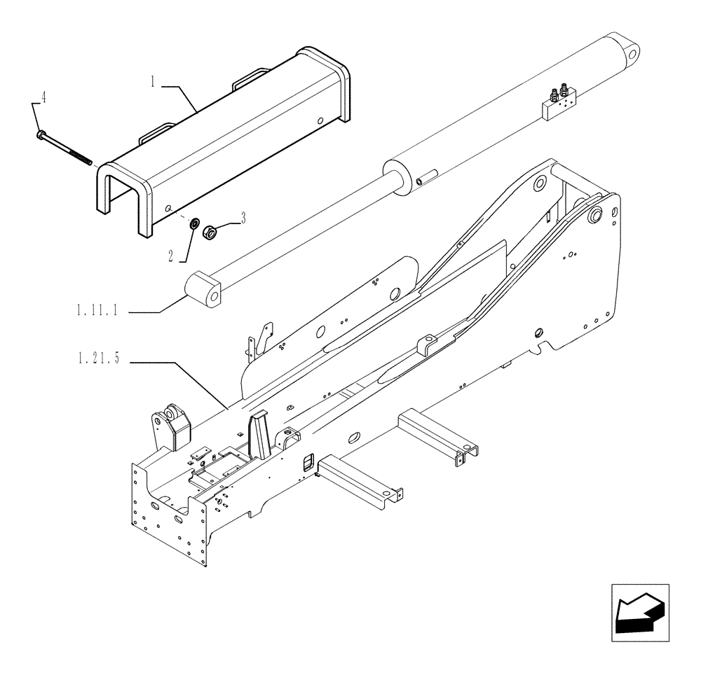 Схема запчастей Case TX742 - (9.00325[01]) - LIFT CYLINDER LOCK UP - OPTIONAL CODE 749183011 (35) - HYDRAULIC SYSTEMS