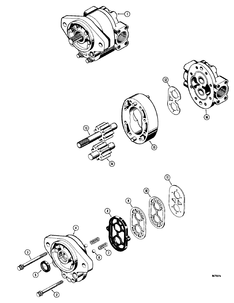 Схема запчастей Case 530 - (82) - D41390 HYDRAULIC PUMP (35) - HYDRAULIC SYSTEMS