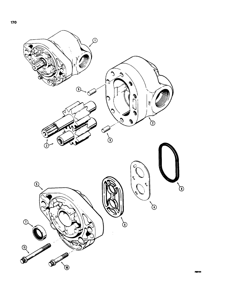Схема запчастей Case 35 - (170) - TRW HYDRAULIC PUMP 