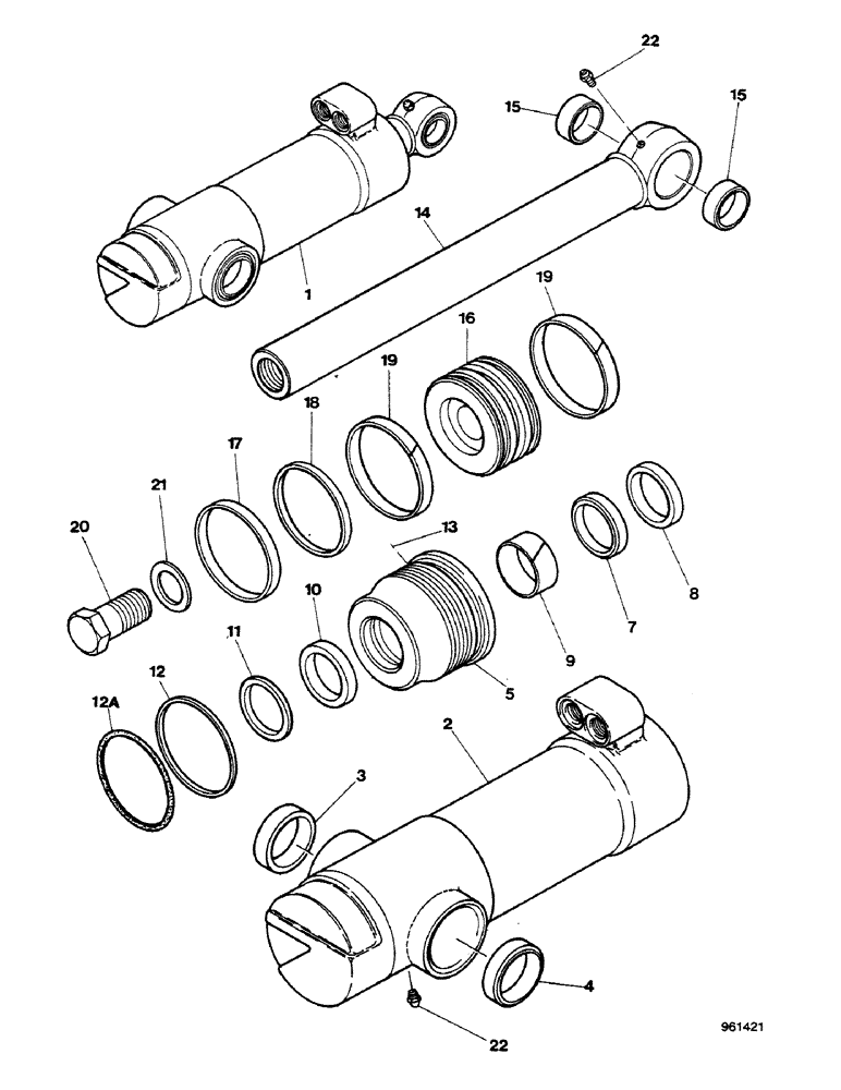 Схема запчастей Case 580G - (327A) - SIDESHIFT BACKHOE - SWING CYLINDER (SEE FIGURE 326) (08) - HYDRAULICS