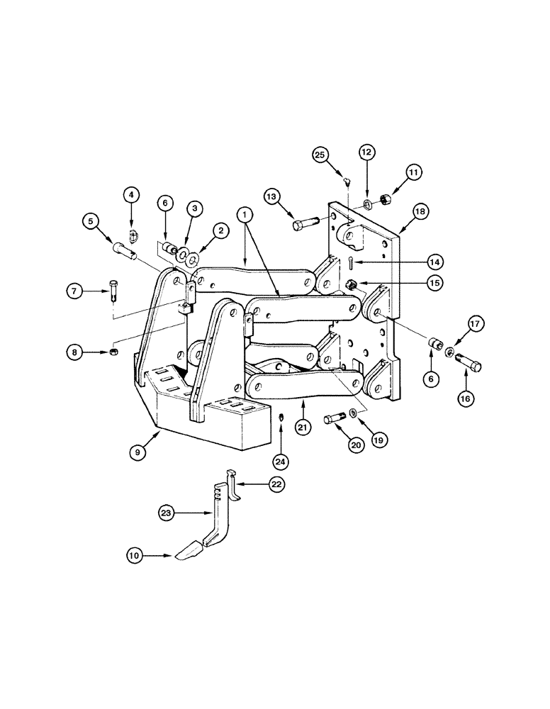 Схема запчастей Case 845 DHP - (09-034[01]) - SCARIFIER - ASSEMBLY (09) - CHASSIS