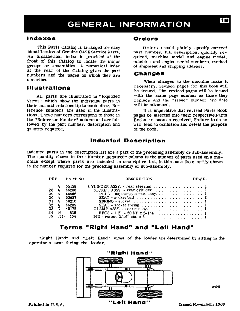 Схема запчастей Case W8B - (001B) - GENERAL INFORMATION (00) - GENERAL