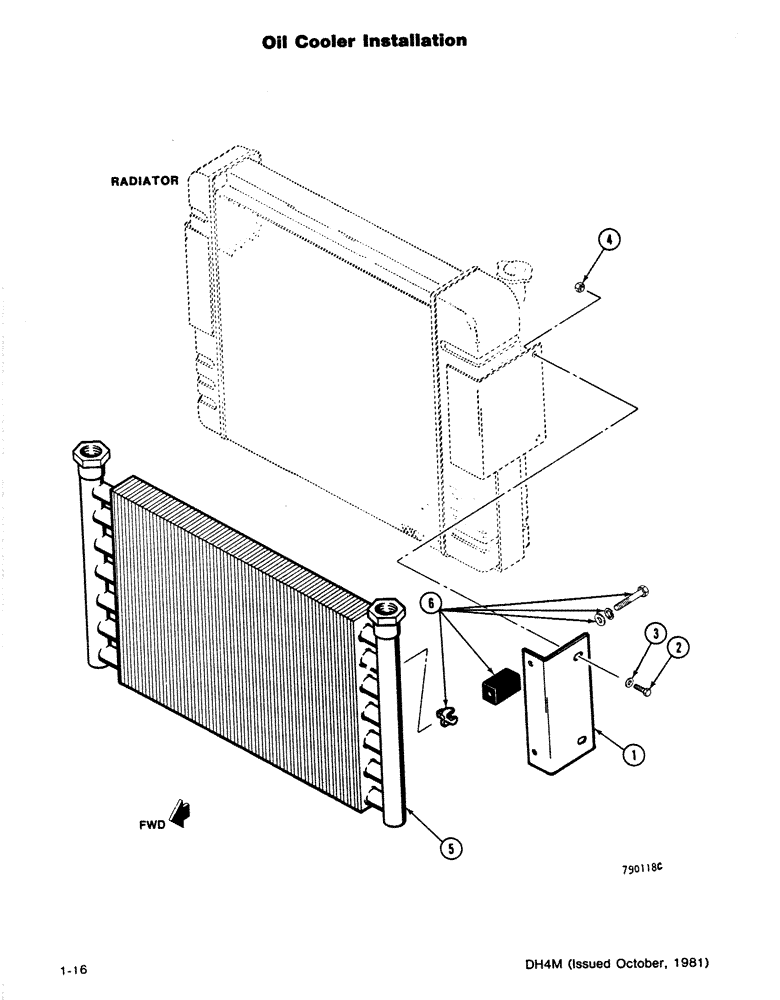 Схема запчастей Case DH4 - (1-16) - OIL COOLER INSTALLATION (41) - STEERING
