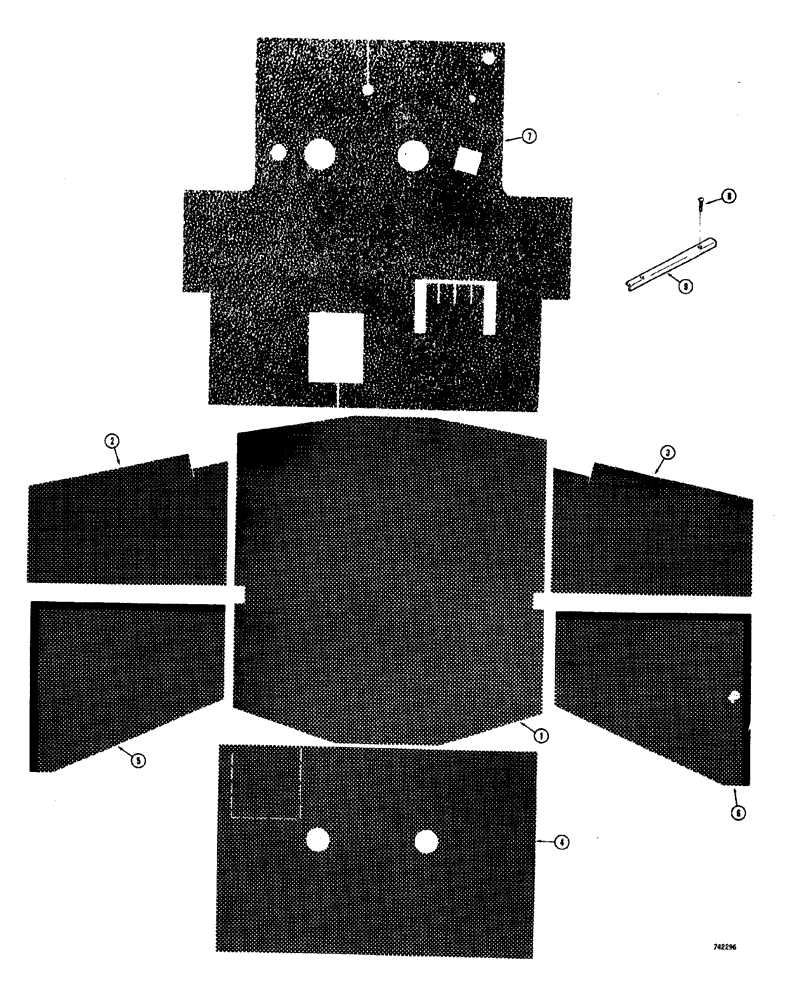 Схема запчастей Case W20 - (260) - NOISE REDUCTION PARTS (09) - CHASSIS