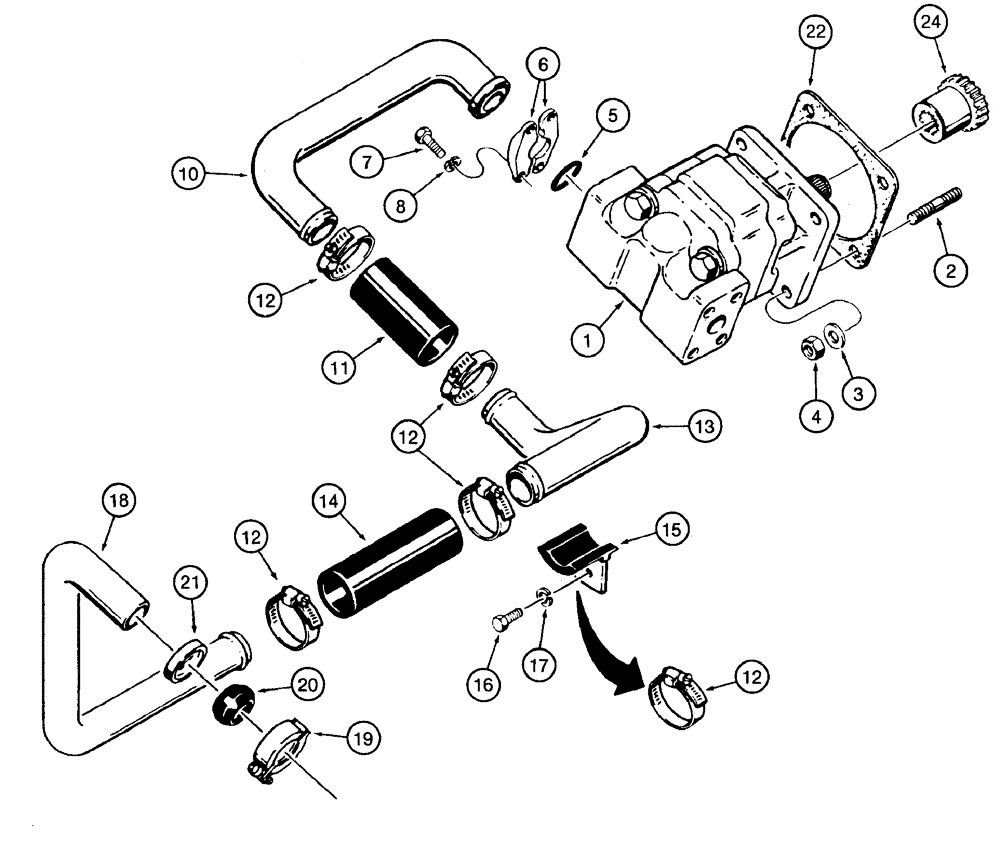 Схема запчастей Case 1150H - (08-02) - HYDRAULIC - EQUIPMENT (08) - HYDRAULICS