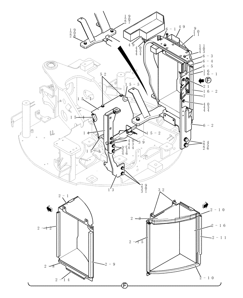 Схема запчастей Case CX27B - (242-01[4]) - HOODS (CAB) (90) - PLATFORM, CAB, BODYWORK AND DECALS