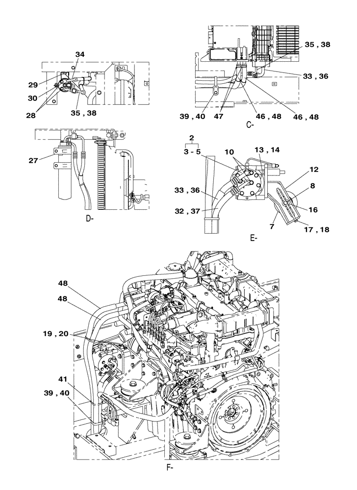 Схема запчастей Case CX350C - (09-017[03]) - CAB AIR CONDITIONING (09) - CHASSIS/ATTACHMENTS