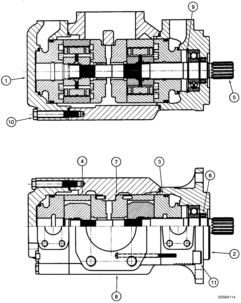 Схема запчастей Case 821C - (08-11) - PUMP ASSY (NOV 30 2011 9:37AM) (08) - HYDRAULICS