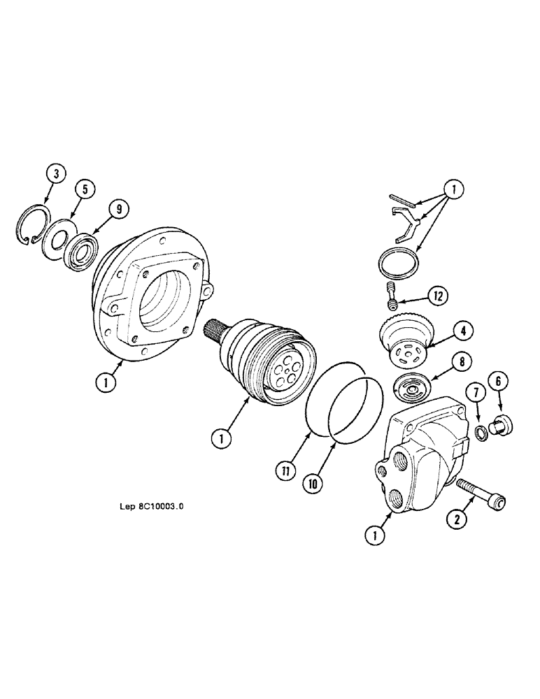 Схема запчастей Case 688C - (7-20) - HYDRAULIC MOTOR (07.1) - UNDERCARRIAGE HYDRAULICS