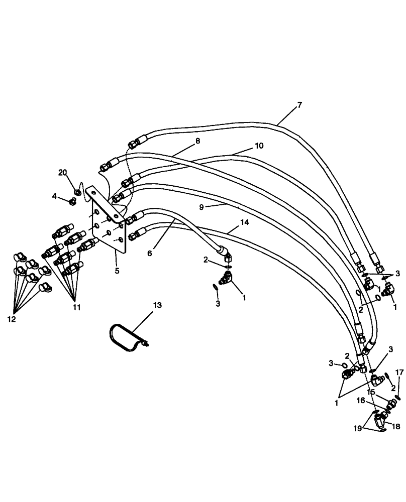 Схема запчастей Case 650L - (29.212.07) - DIAGNOSTIC LINES (29) - HYDROSTATIC DRIVE