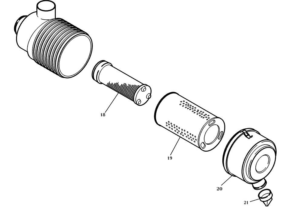 Схема запчастей Case 221D - (13.502[001]) - AIR FILTER (S/N 581101-UP) (10) - ENGINE