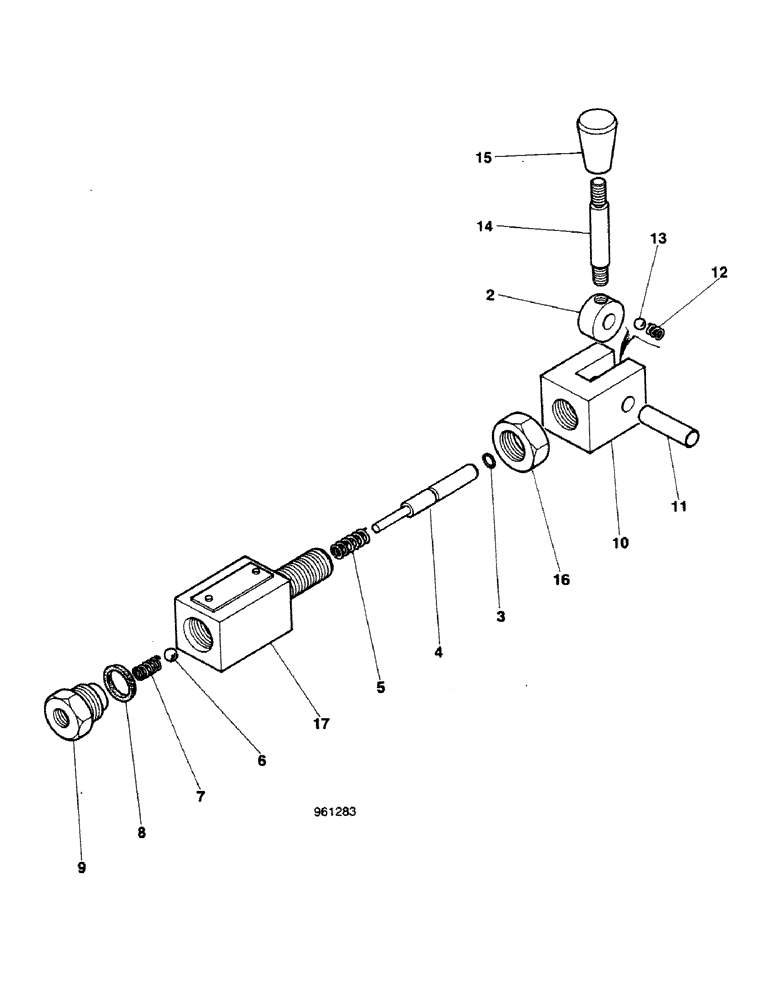 Схема запчастей Case 580G - (311A) - SIDESHIFT BACKHOE - LOCKING VALVE - PARKER (08) - HYDRAULICS