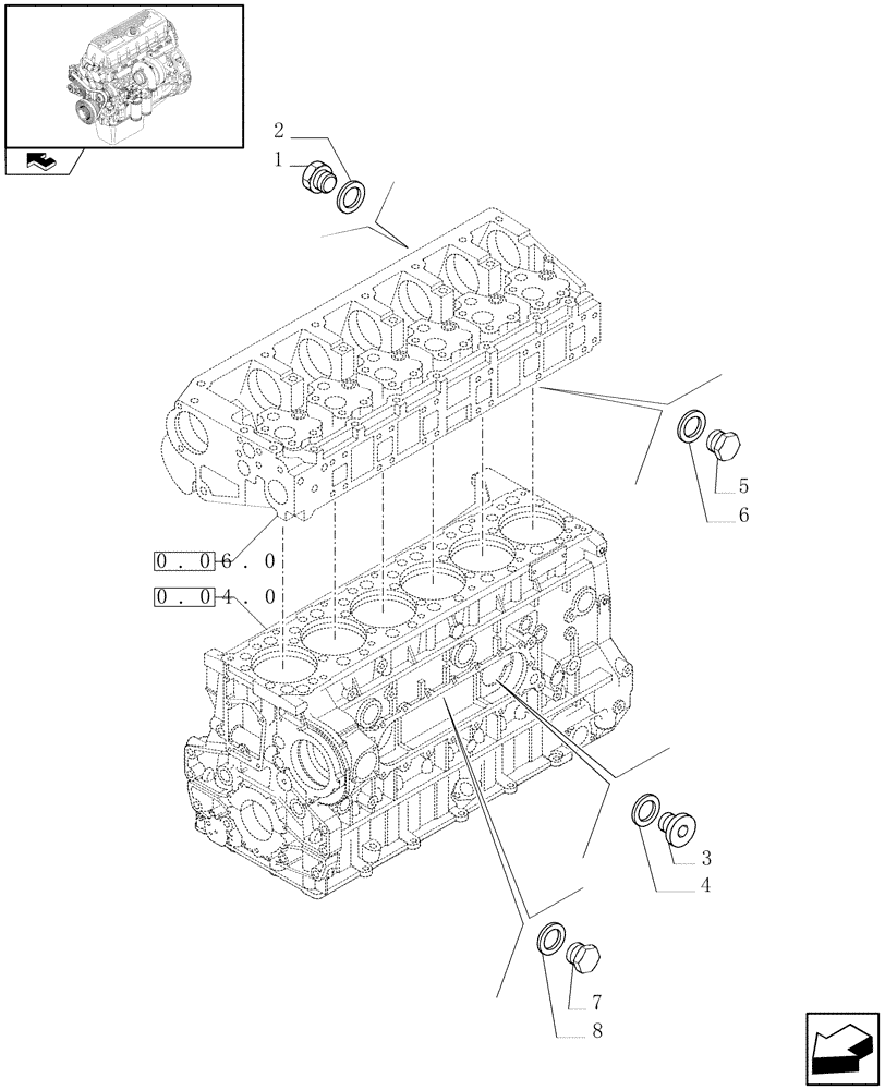 Схема запчастей Case F3AE0684P E909 - (0.32.4) - PIPING - ENGINE COOLING SYSTEM (504057436-504057441-504031565-504031567-504069778-504236475) 