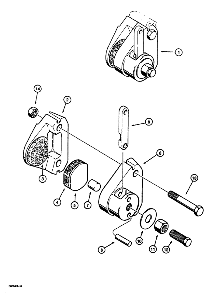 Схема запчастей Case CASE - (7-04) - DISC BRAKE CALIPER (07) - BRAKES