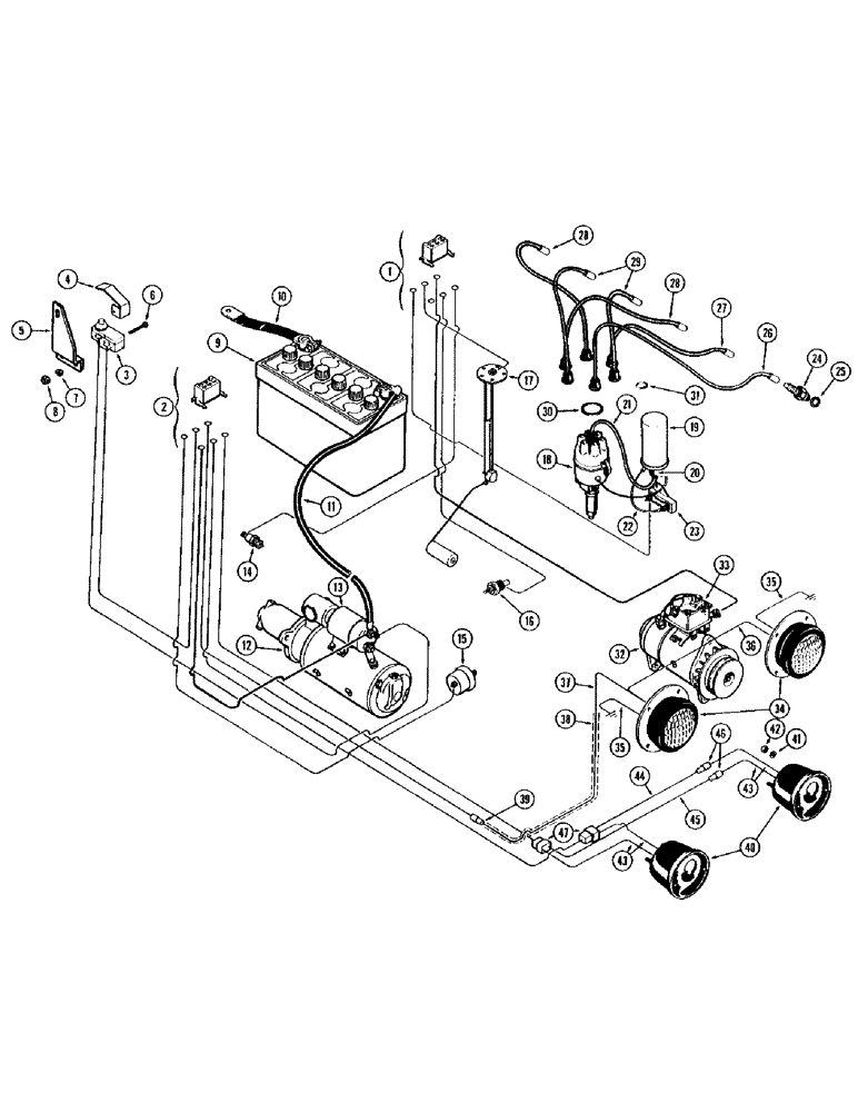 Схема запчастей Case W10B - (062) - GENERATOR ELECTRICAL SYSTEM, GAS ENGINE (04) - ELECTRICAL SYSTEMS