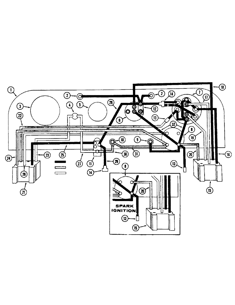 Схема запчастей Case 500 - (053A) - INSTRUMENTS AND WIRING (06) - ELECTRICAL SYSTEMS