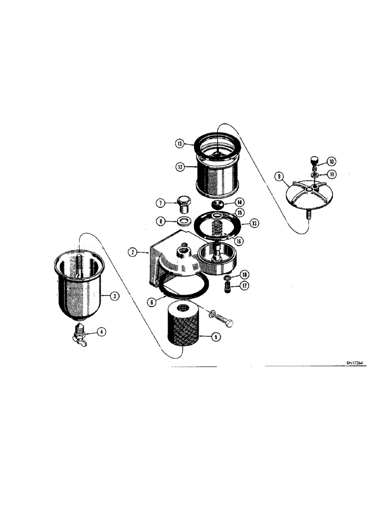 Схема запчастей Case 310F - (060) - FUEL FILTERS - DIESEL, USED ON TRACTORS SERIAL NUMBER (02) - FUEL SYSTEM