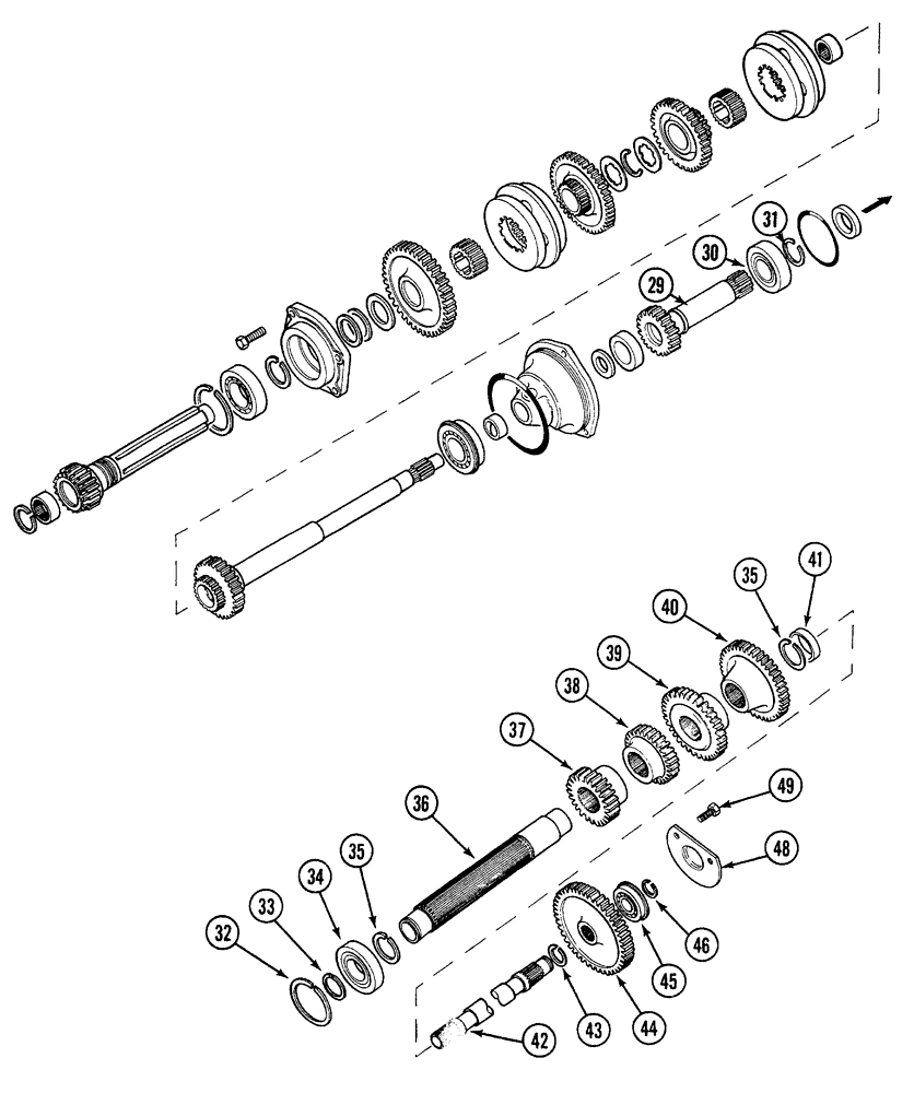 Схема запчастей Case 380B - (6-12) - SPEED TRANSMISSION (06) - POWER TRAIN