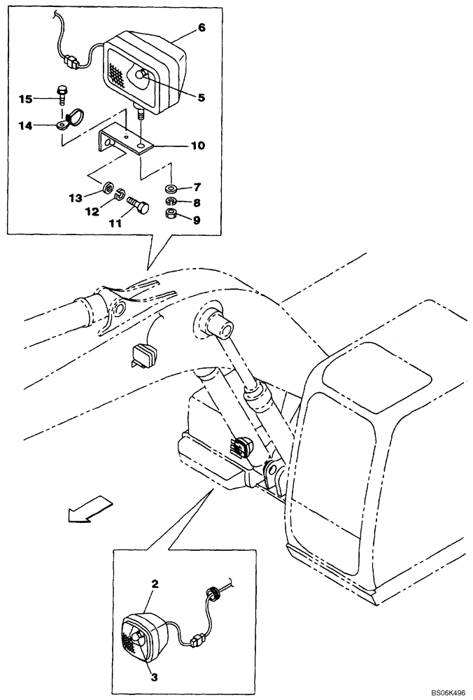 Схема запчастей Case CX160B - (04-12) - LAMP, WORK (04) - ELECTRICAL SYSTEMS
