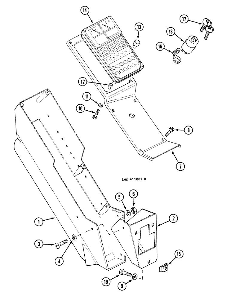 Схема запчастей Case 688C - (4-36) - FITTED CONTROL PANEL, (11007-) (06) - ELECTRICAL SYSTEMS