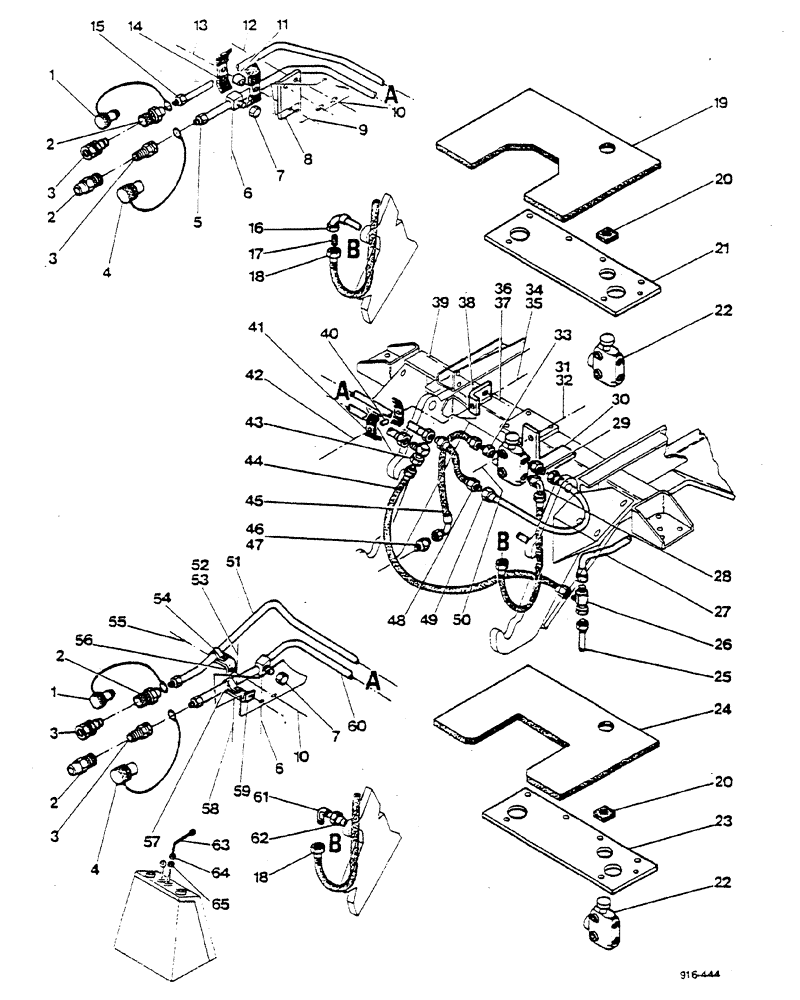 Схема запчастей Case 580F - (436) - REAR HYDRAULIC ATTACHMENTS, HYDRAULIC SYSTEM (35) - HYDRAULIC SYSTEMS