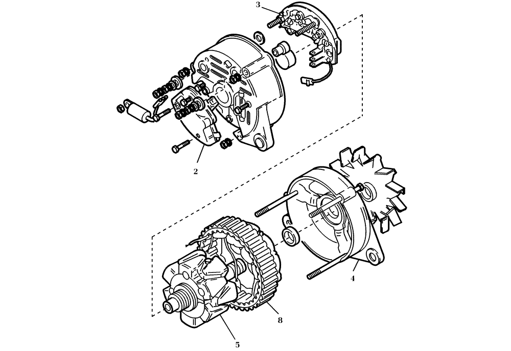 Схема запчастей Case 321D - (95.201[001]) - ALTERNATOR (S/N 591052-UP) No Description