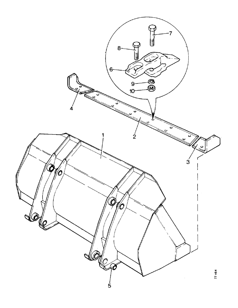 Схема запчастей Case 850 - (J02-1) - LOADER BUCKET, 1.3/8 CUBIC YARD BUCKET WITH 9 IN CUTTING EDGE (05) - UPPERSTRUCTURE CHASSIS