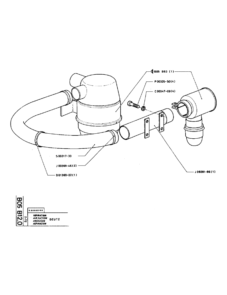 Схема запчастей Case TC45 - (024) - AIR SUCTION 