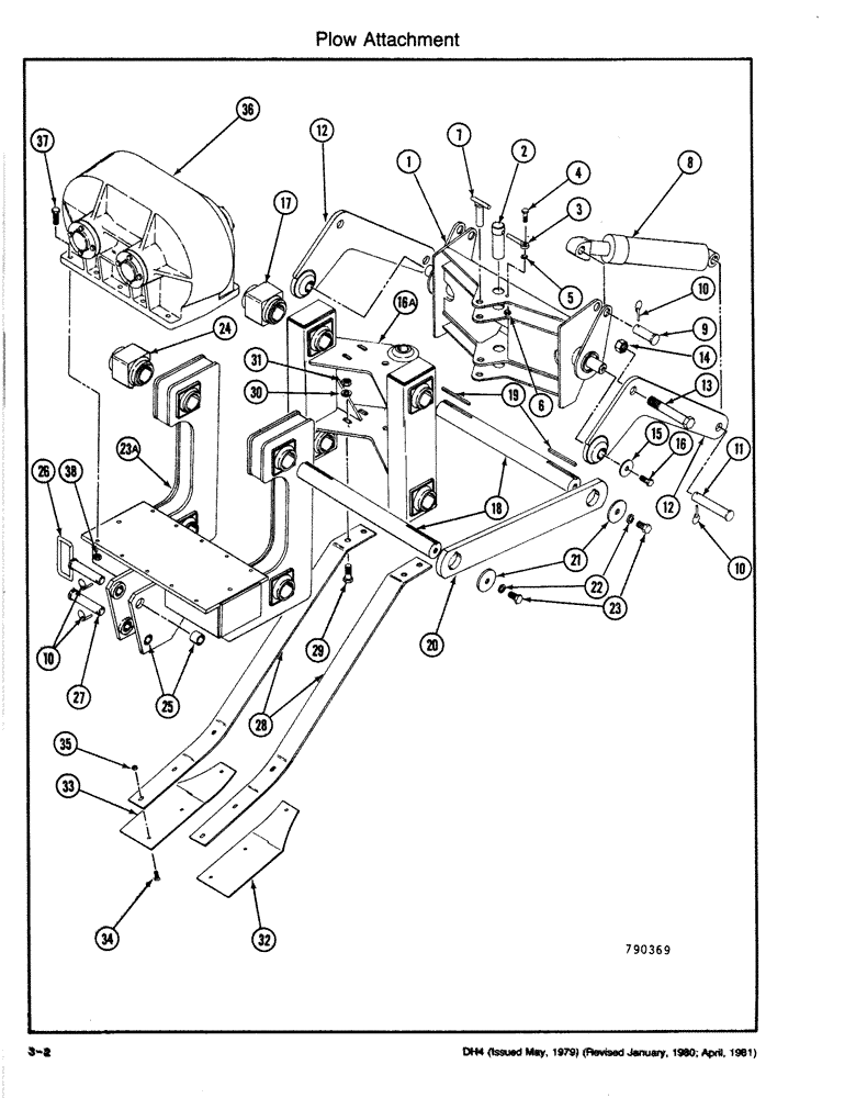 Схема запчастей Case DH4 - (3-02) - PLOW ATTACHMENT (89) - TOOLS