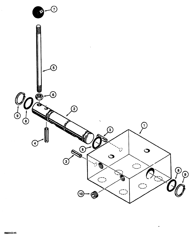 Схема запчастей Case CASE - (8-18) - ATTACHMENT LIFT SELECTOR VALVE (08) - HYDRAULICS