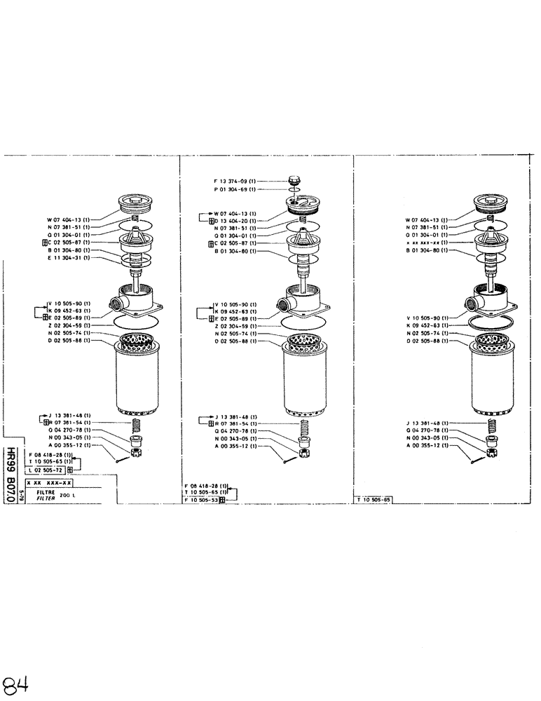 Схема запчастей Case SC150 - (084) - FILTER 