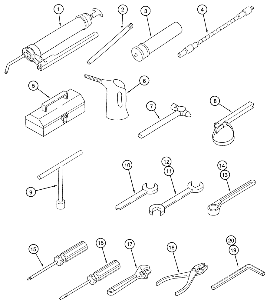 Схема запчастей Case 9050B - (9-094) - TOOLS (09) - CHASSIS
