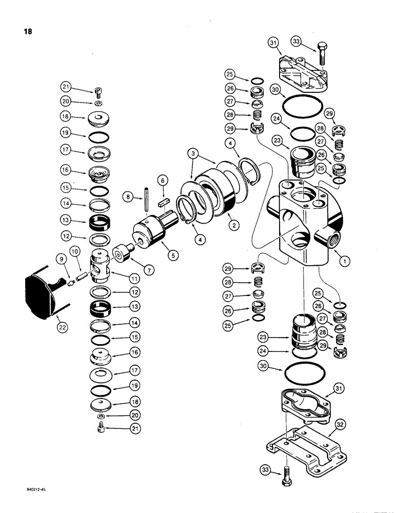 Схема запчастей Case CASE - (18) - WATER PUMP 