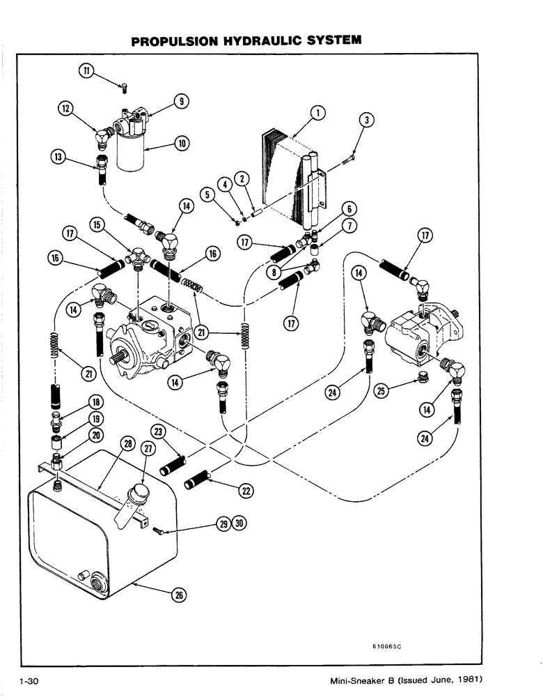 Схема запчастей Case CASE - (1-30) - PROPULSION HYDRAULIC SYSTEM (05) - STEERING
