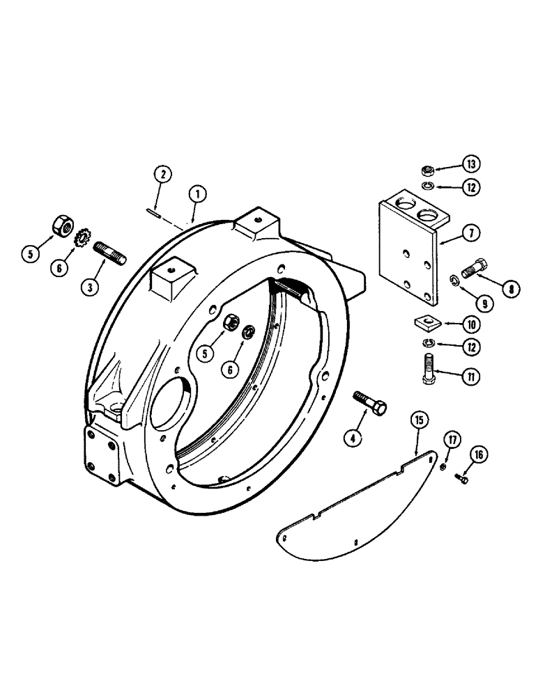 Схема запчастей Case W5 - (066) - FLYWHEEL HOUSING (06) - POWER TRAIN