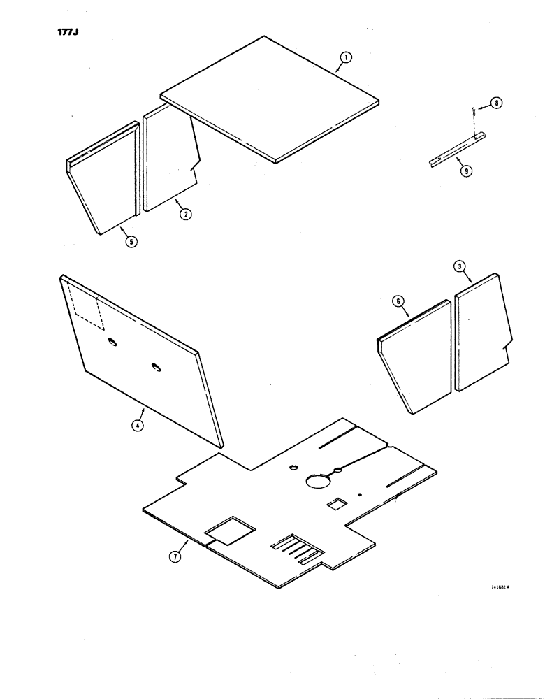 Схема запчастей Case W24B - (177J) - NOISE REDUCTION PARTS (09) - CHASSIS