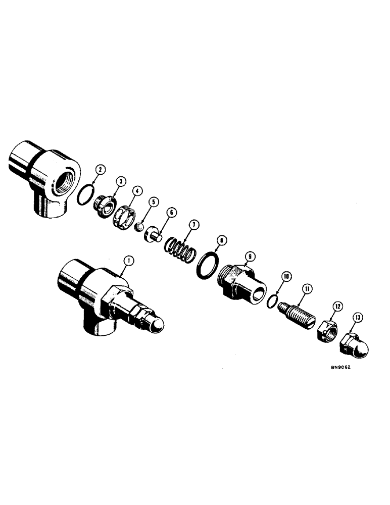 Схема запчастей Case 1000 - (272[1]) - 33959 SPECIAL RELIEF VALVE (07) - HYDRAULIC SYSTEM