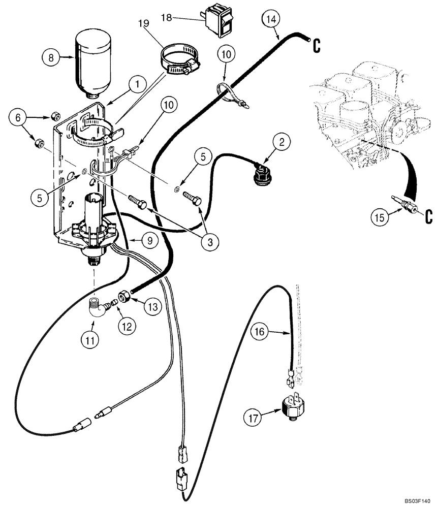 Схема запчастей Case 850K - (04-22) - COLD START SYSTEM (04) - ELECTRICAL SYSTEMS