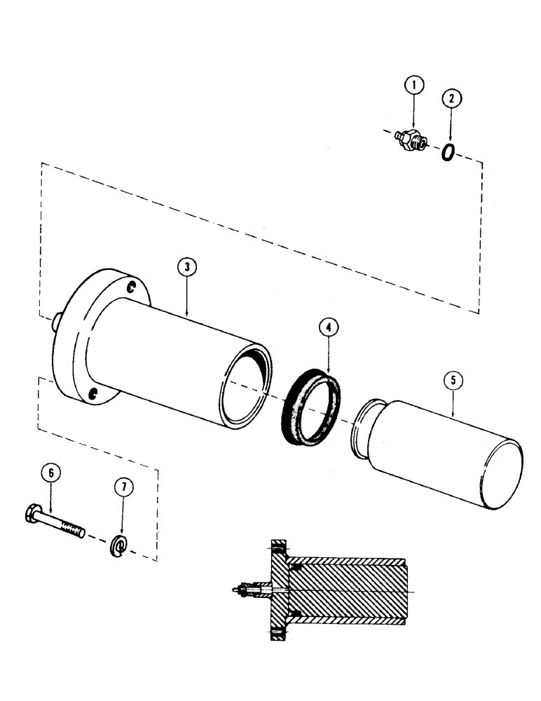 Схема запчастей Case 35 - (008) - TRACK ADJUSTMENT CYLINDER (48) - TRACKS & TRACK SUSPENSION