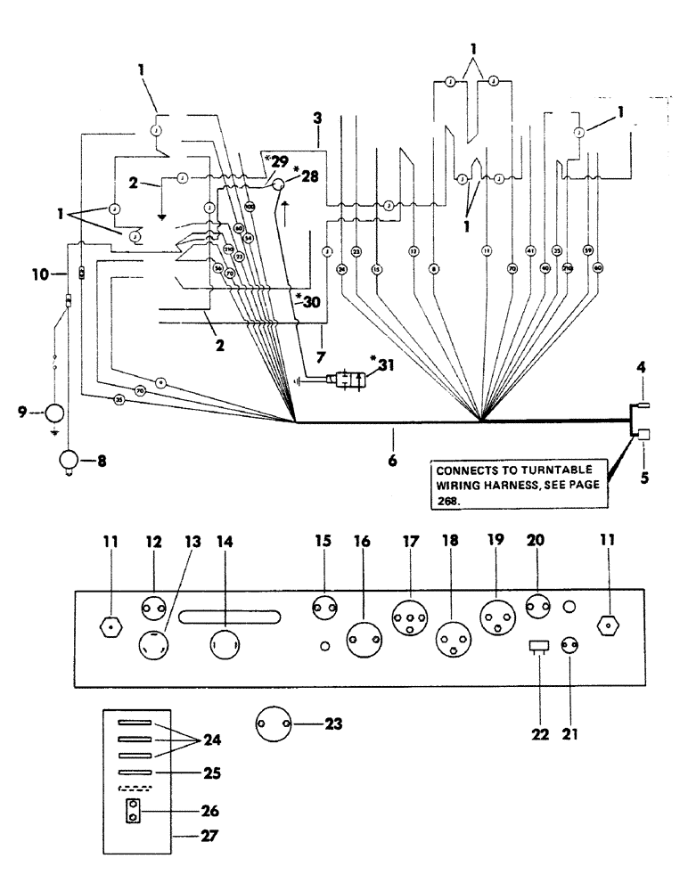 Схема запчастей Case 40BLC - (264) - INSTRUMENT PANEL WIRING HARNESS AND ELECTRICAL COMPONENTS (06) - ELECTRICAL SYSTEMS