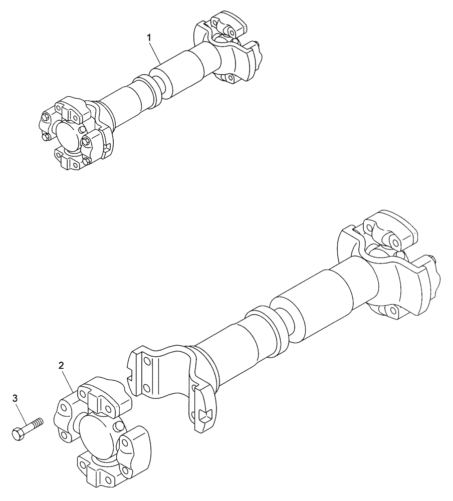 Схема запчастей Case 325 - (1.255/1[02A]) - DRIVE SHAFTS (03) - Converter / Transmission