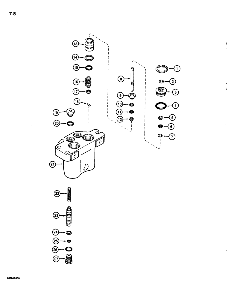 Схема запчастей Case 680L - (7-08) - BRAKE MASTER CYLINDER (07) - BRAKES