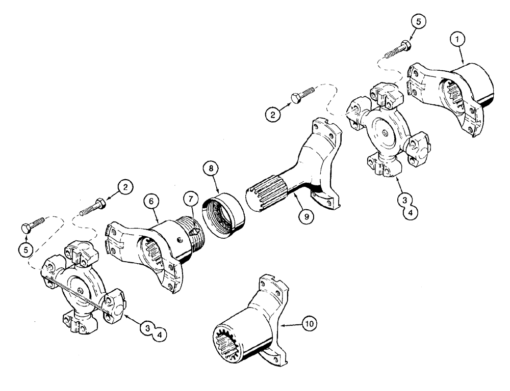 Схема запчастей Case 921B - (6-056) - REAR DRIVE SHAFT (06) - POWER TRAIN