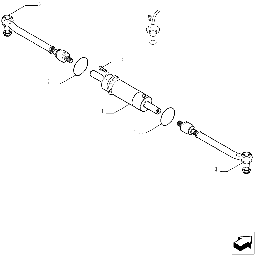Схема запчастей Case TX1055 - (9.00447[06]) - STD FRONT AXLE - STEERING SYSTEM - OPTIONAL CODE 749082111 (25) - FRONT AXLE SYSTEM