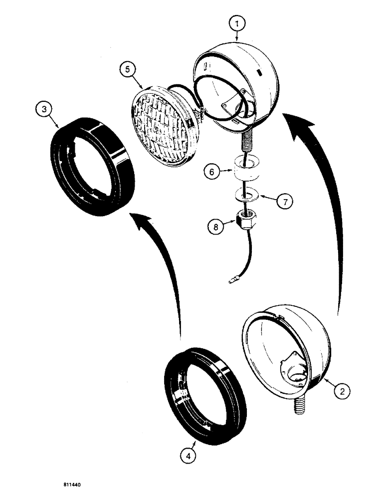 Схема запчастей Case 475 - (102) - D34934 LAMP ASSEMBLY (55) - ELECTRICAL SYSTEMS