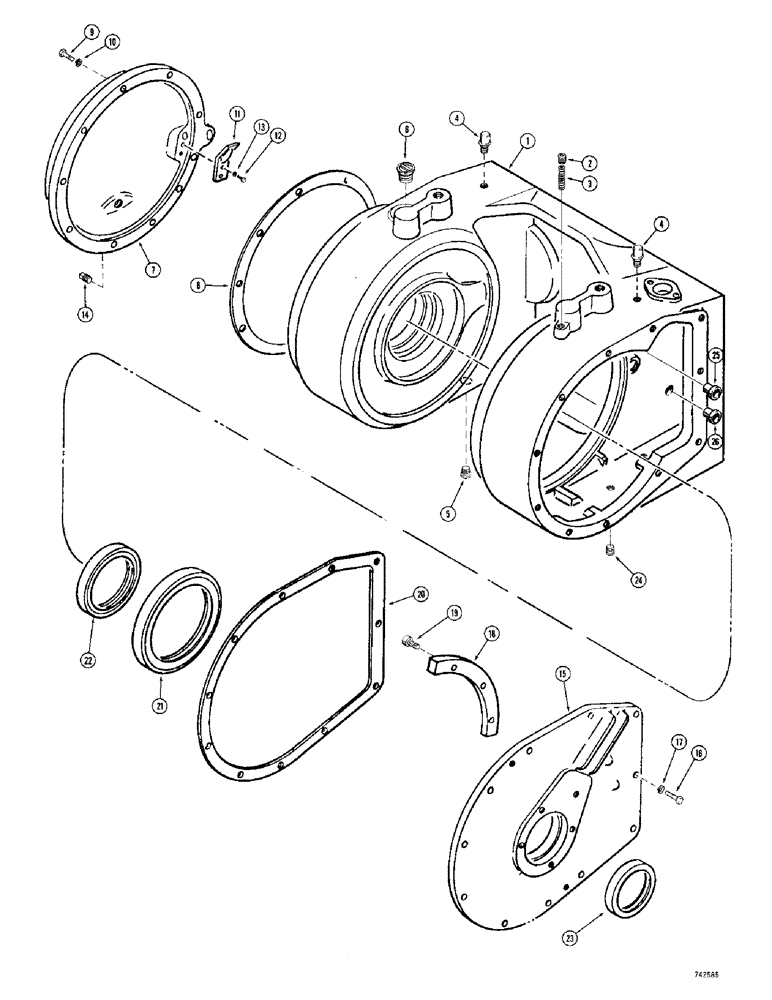 Схема запчастей Case 400C - (210) - GEARMATIC WINCH, HOUSING ASSEMBLY (88) - ACCESSORIES