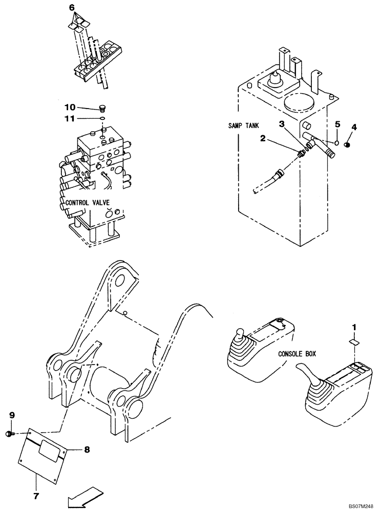 Схема запчастей Case CX135SR - (08-60) - PLUG (08) - HYDRAULICS