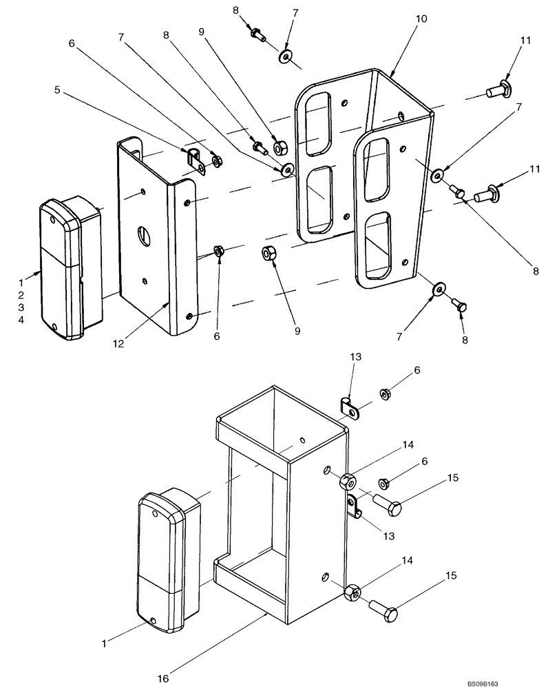 Схема запчастей Case 450CT - (04-27) - REAR LIGHT AND MOUNTING (04) - ELECTRICAL SYSTEMS