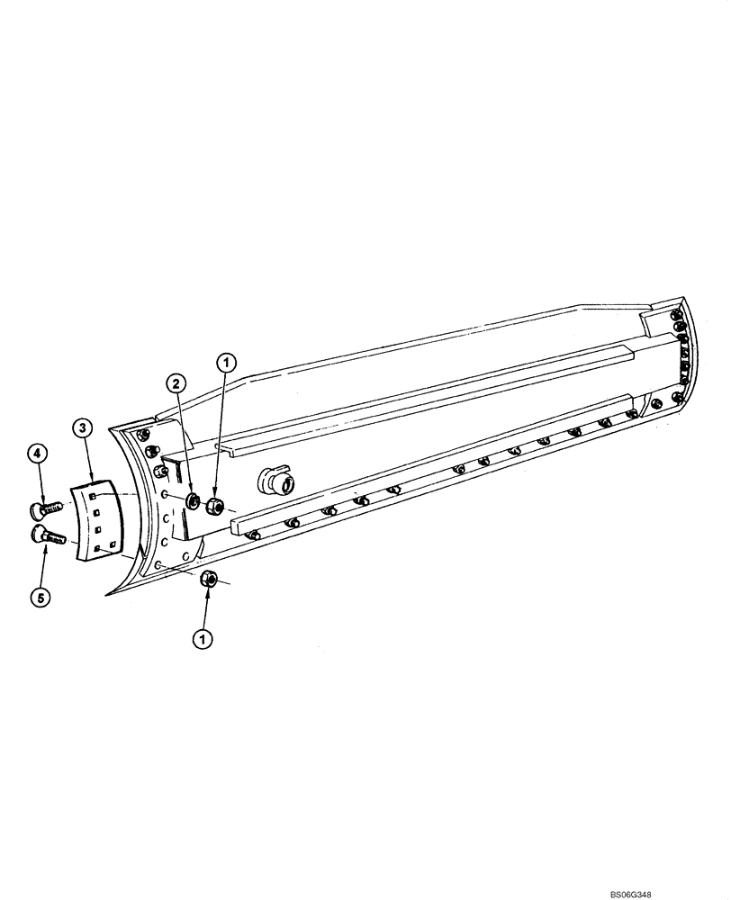 Схема запчастей Case 865 - (09.14A[00]) - MOLDBOARD REINFORCEMENT - ASSEMBLY (OPTIONAL) (09) - CHASSIS